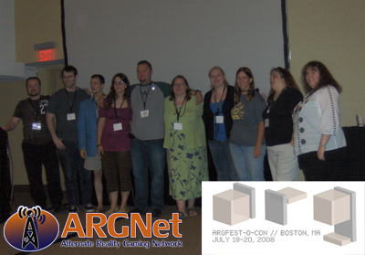 ARGNet Writers pose at ARGFest 2008