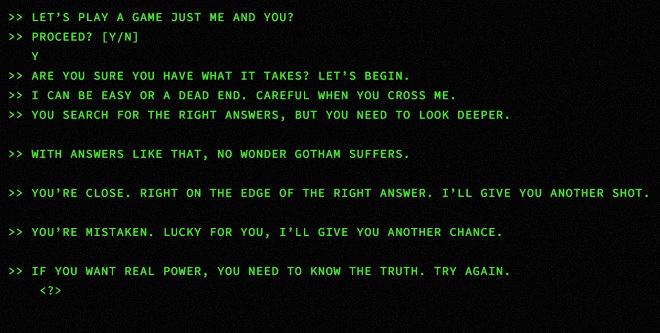 Riddle Me This: When Does Batman's Enigmatic Cipher Hunt Become an ARG?